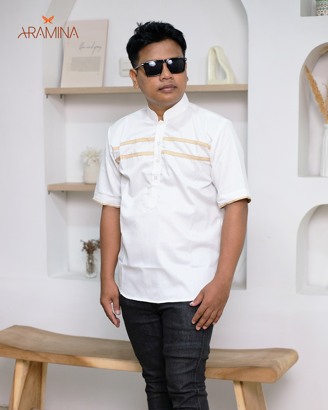 baju muslim pria baju koko bahan toyobo